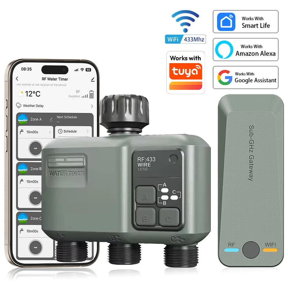 Sistema de Riego RF433 WIFI Automático