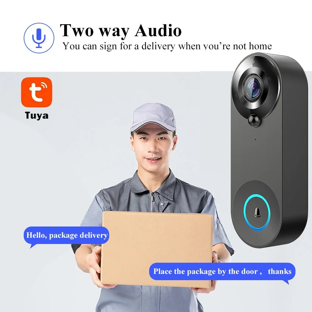 Tuya 1080P Wireless WIFI Doorbell Video Intercom Door