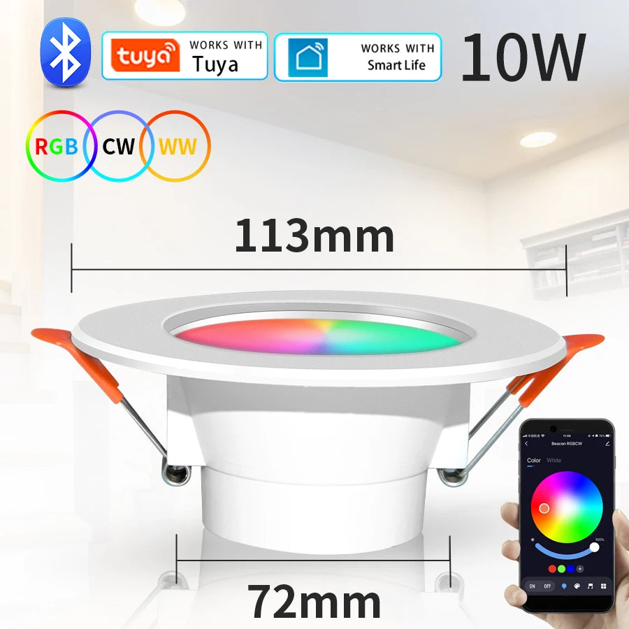 Tuya Smart LED Downlight Bluetooth Recessed Led Spot