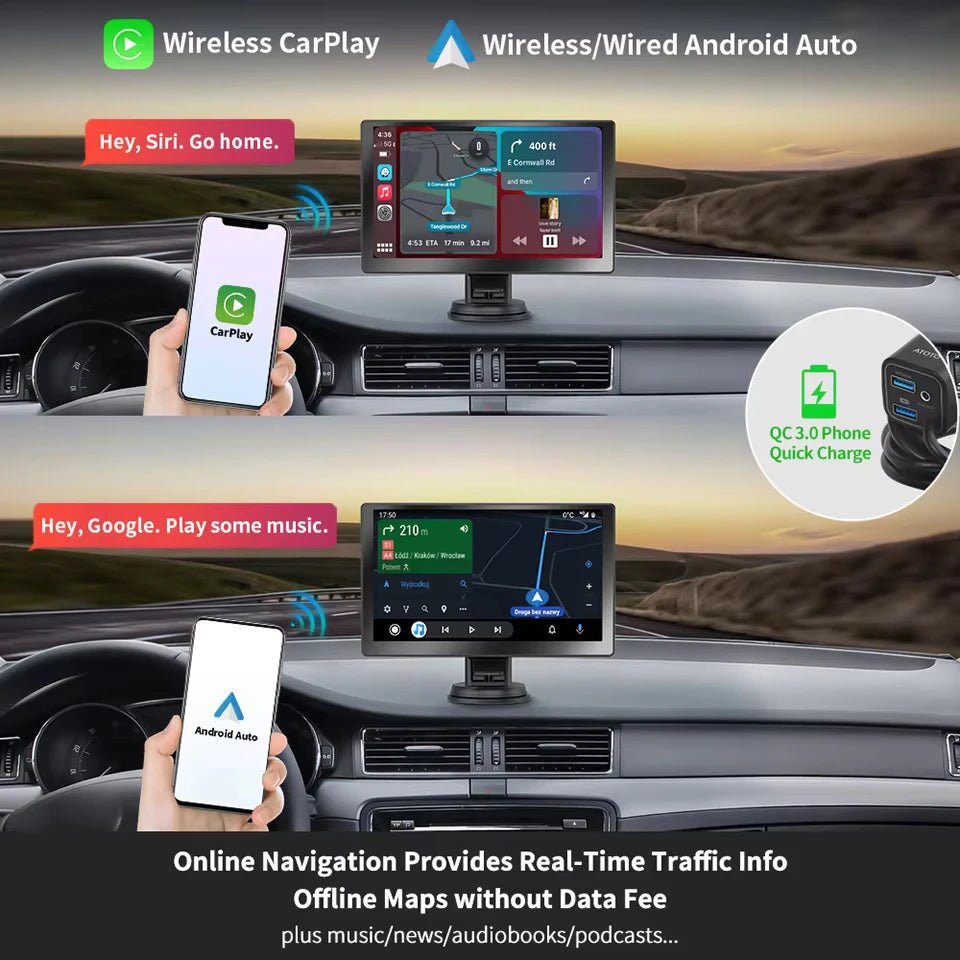 Pantalla Carplay & Android Auto Universal
