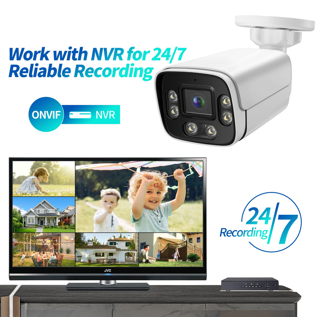 Gadinan Sistema de Cámaras de Seguridad 8MP PoE con Audio Bidireccional