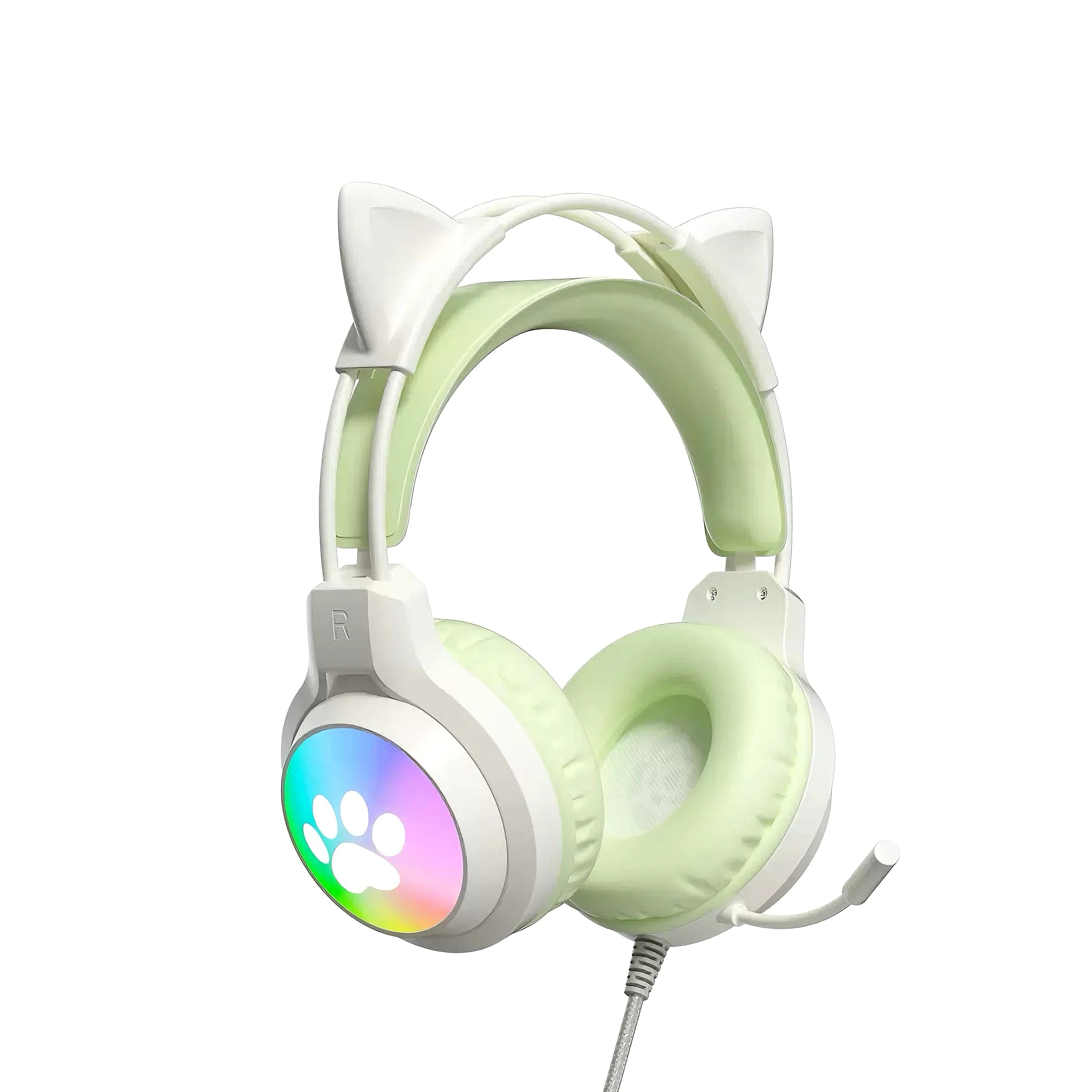 SOYTO Kawaii Cat Ear Audífonos Gamer RGB Color