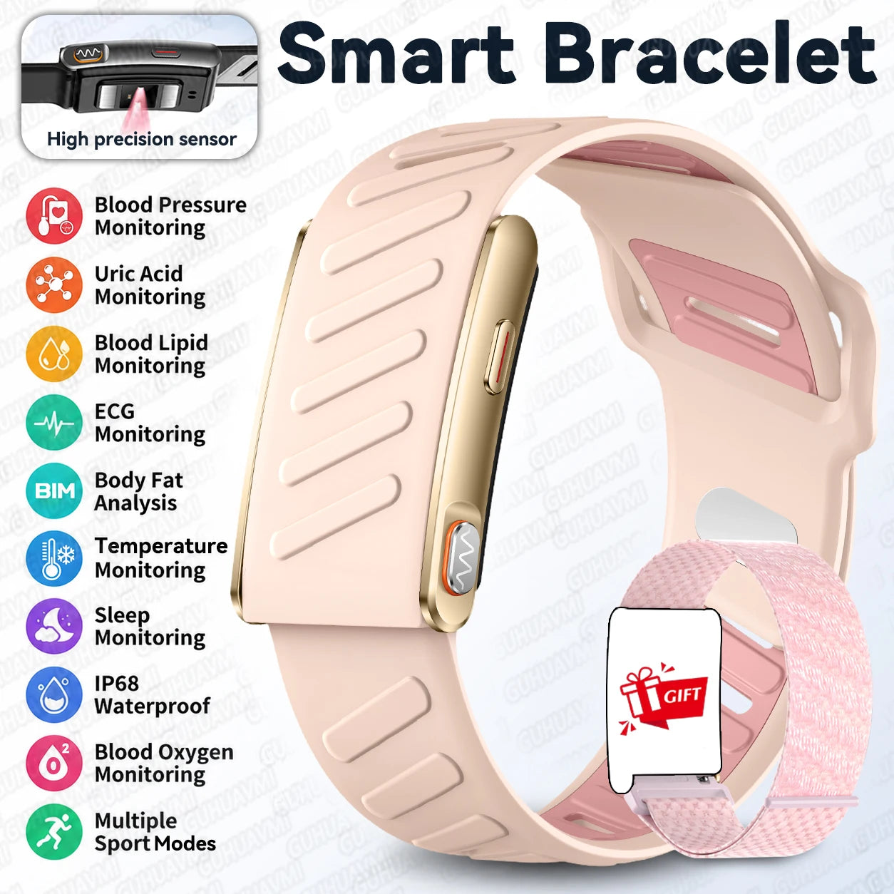 Smart Band Fitness Tracker ECG+PPG Sports