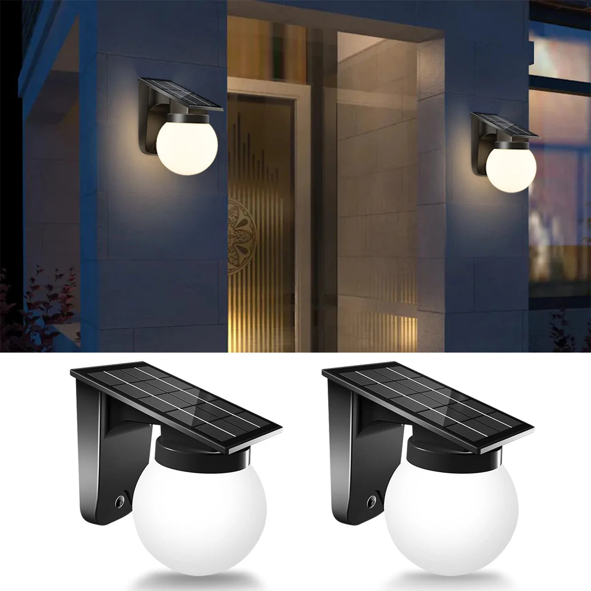 Luces de pared solares para uso en exteriores Brillo ajustable