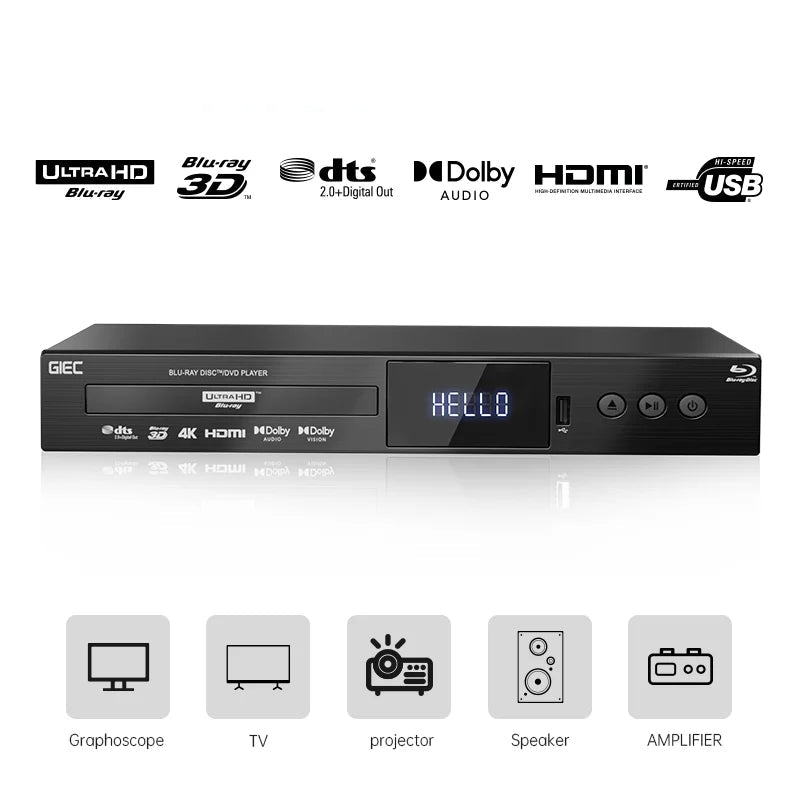 Blu-ray GIEC G5300 4KUHD DVD/VCD/CD