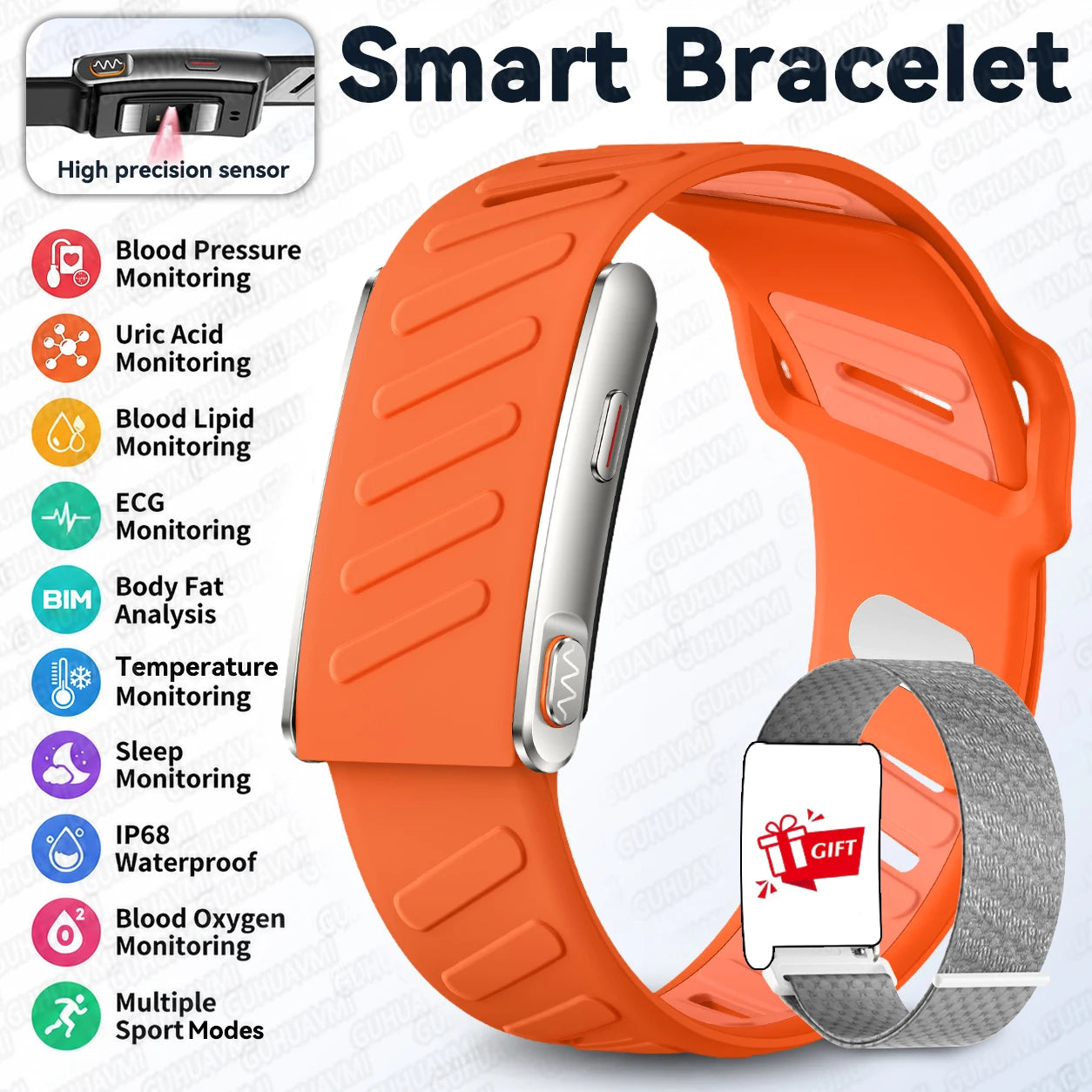 Smart Band Fitness Tracker ECG+PPG Sports