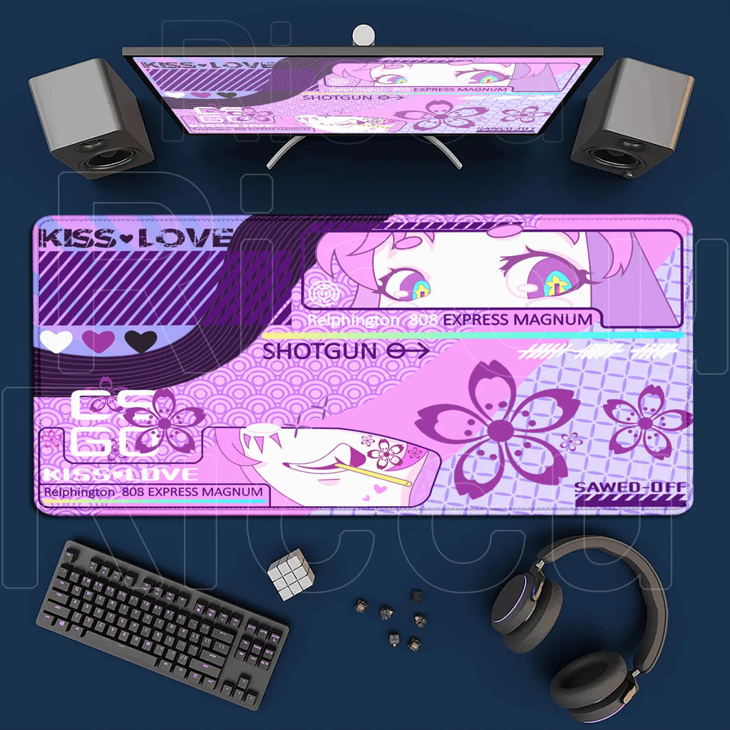 Cartoon Mouse Pad Pink CSGO Print Stream Gamer