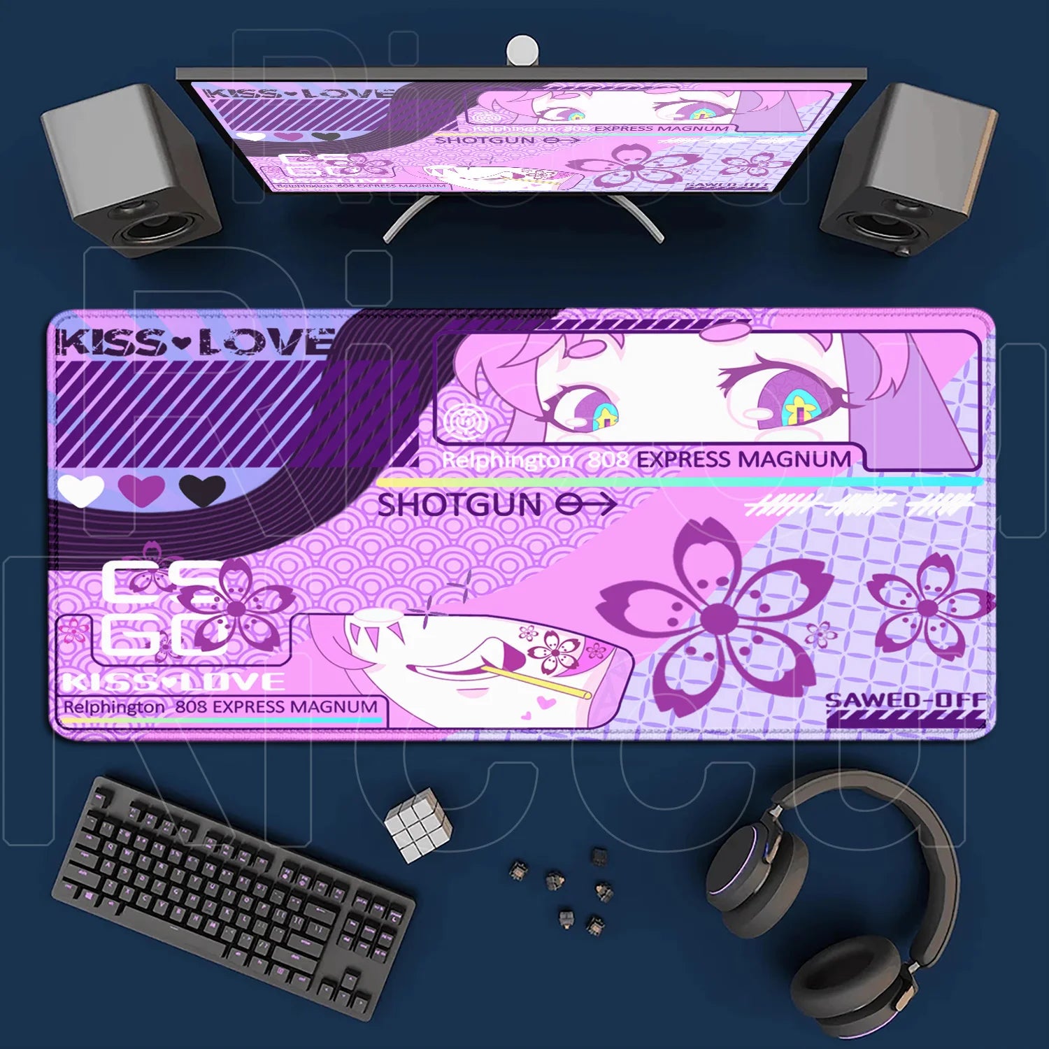 Cartoon Mouse Pad Pink CSGO Print Stream Gamer