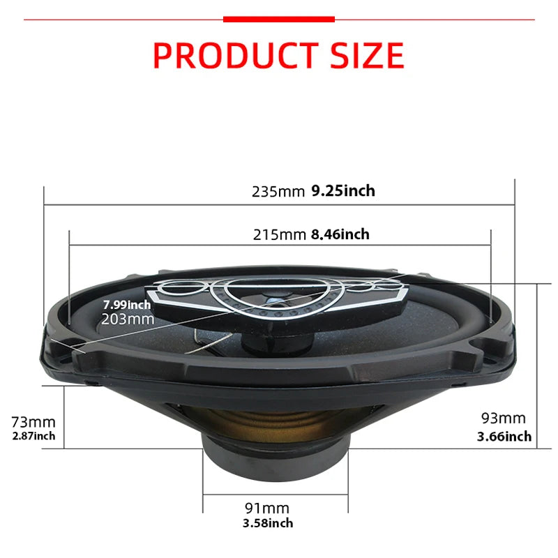 Bocina Coaxial 6x9"