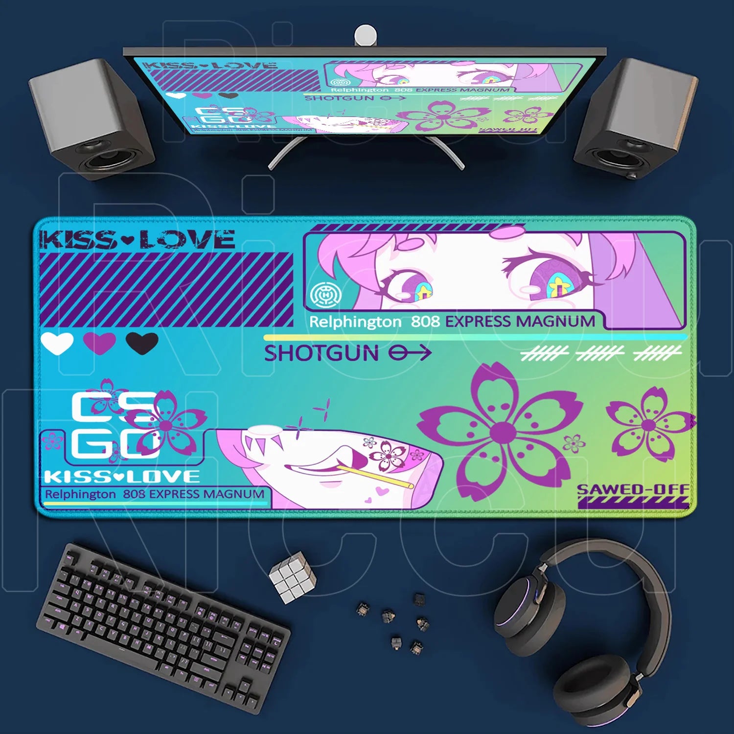 Cartoon Mouse Pad Pink CSGO Print Stream Gamer