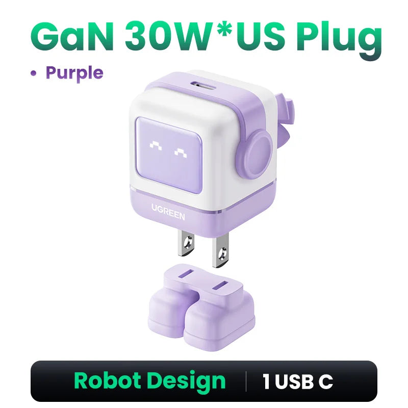 Cargador GaN 65W/30W UGREEN Robot