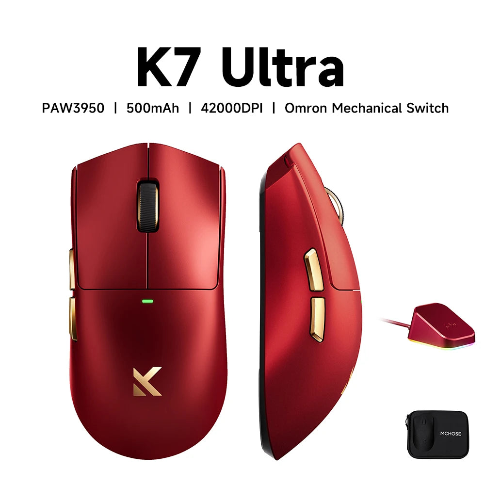 MCHOSE K7 V2 Wireless Gaming Mouse PAW3955 TI