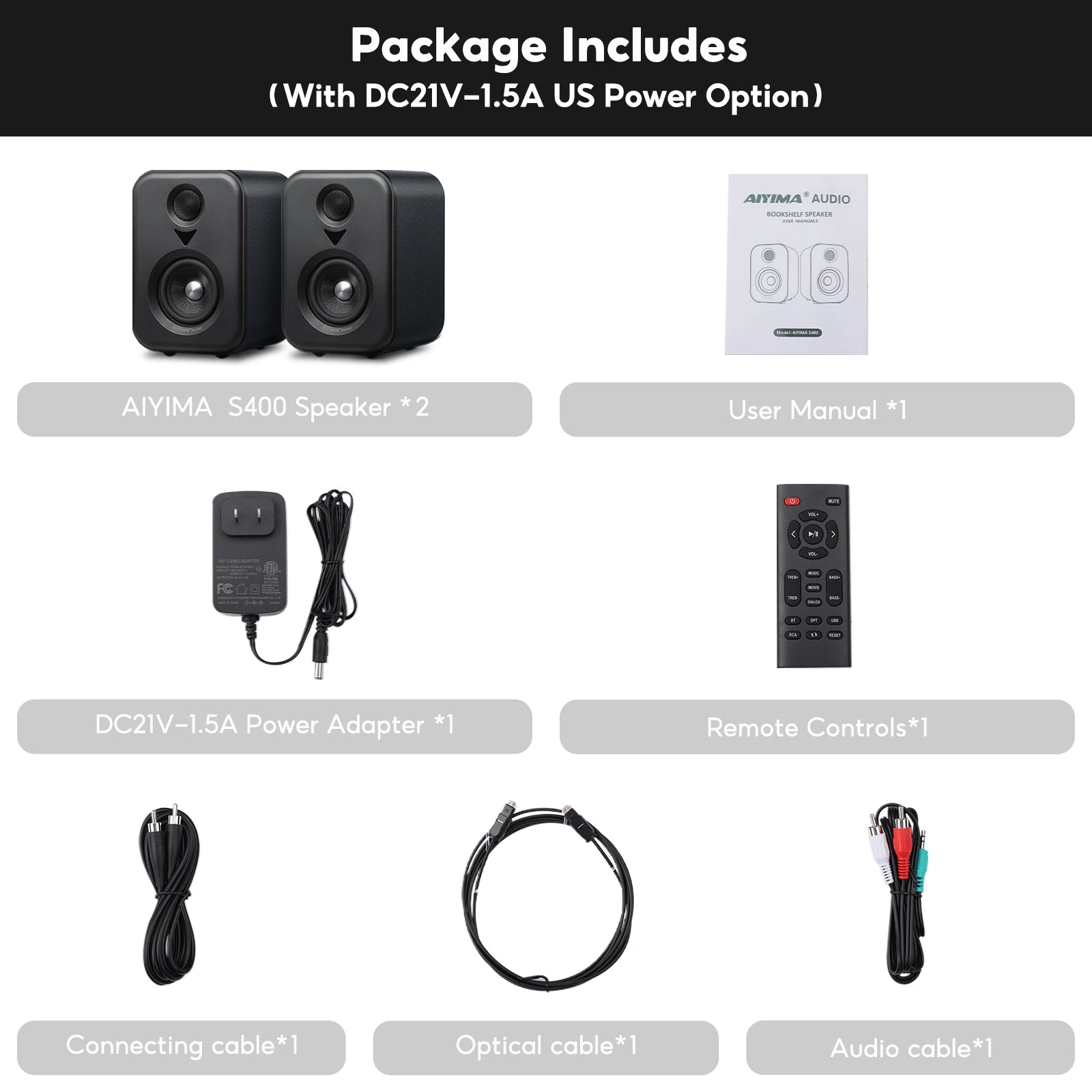 Home Theater AIYIMA Upgrade S400 Audio Bookshelf
