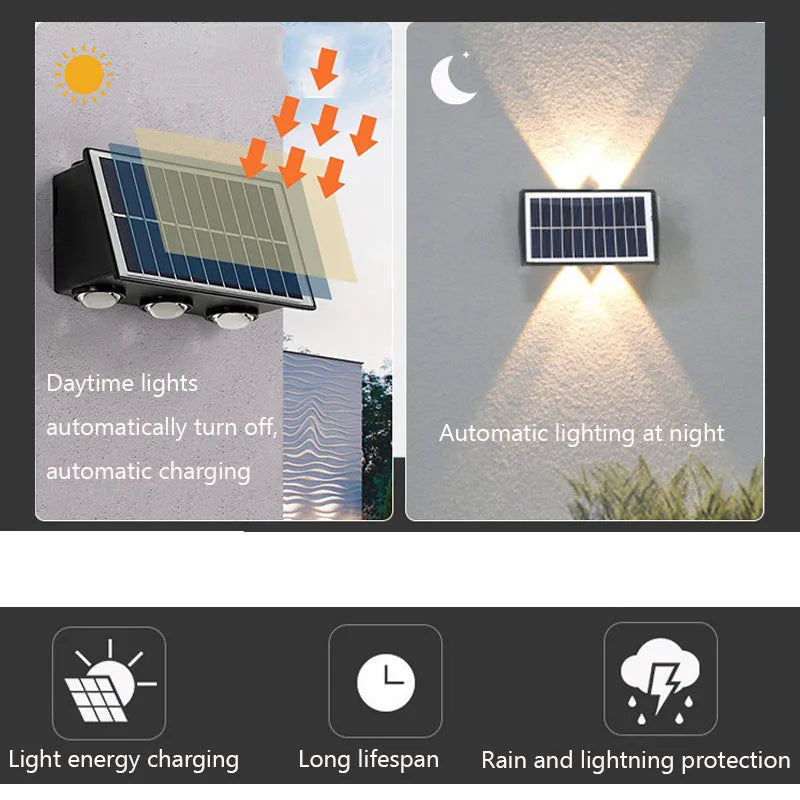 Lámpara LED cálida solar para exterior