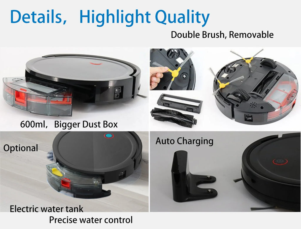 Home Cleaning Robot Vacuum with M8 Self-Emptying Wi-Fi App