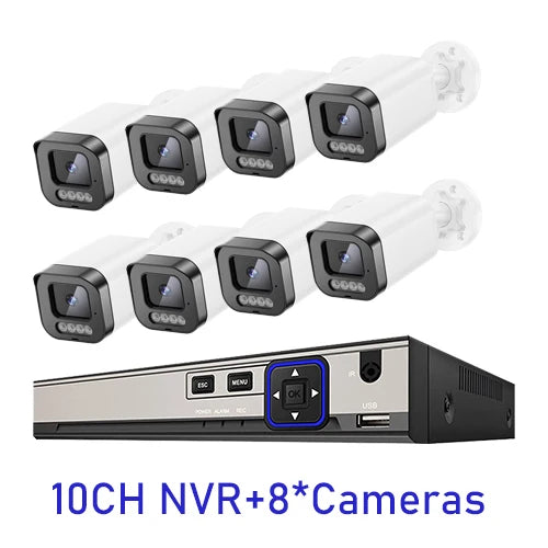 Gadinan Kit Cámara de Seguridad 5MP POE con Audio Bidireccional y NVR 4K