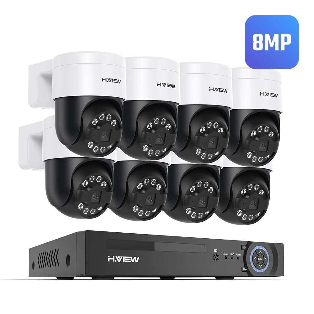 Sistema CCTV PoE con Detección Humana y PTZ H.VIEW