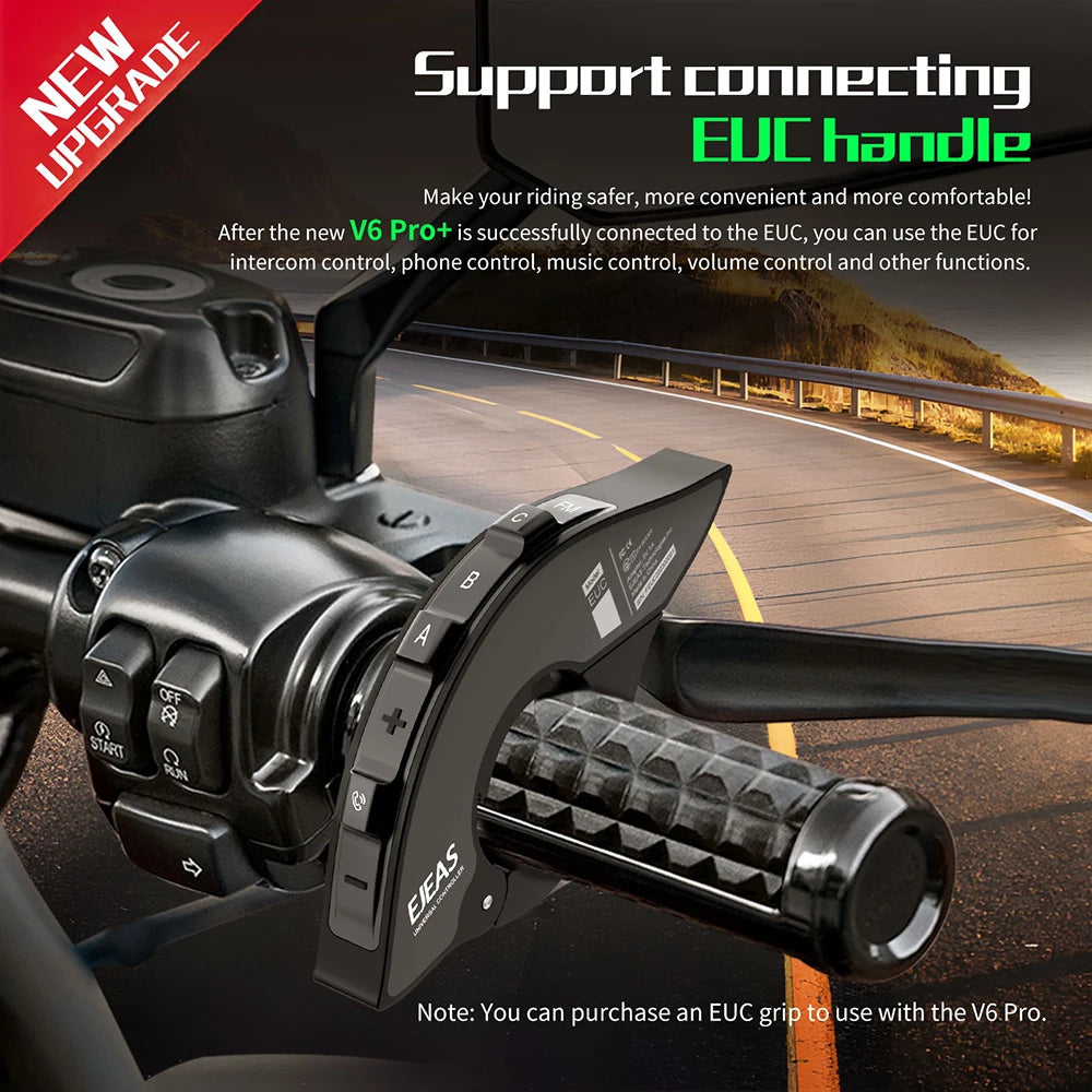 Intercomunicador EJEAS V6 PRO-BLUETOOTH para Casco de Moto IP67