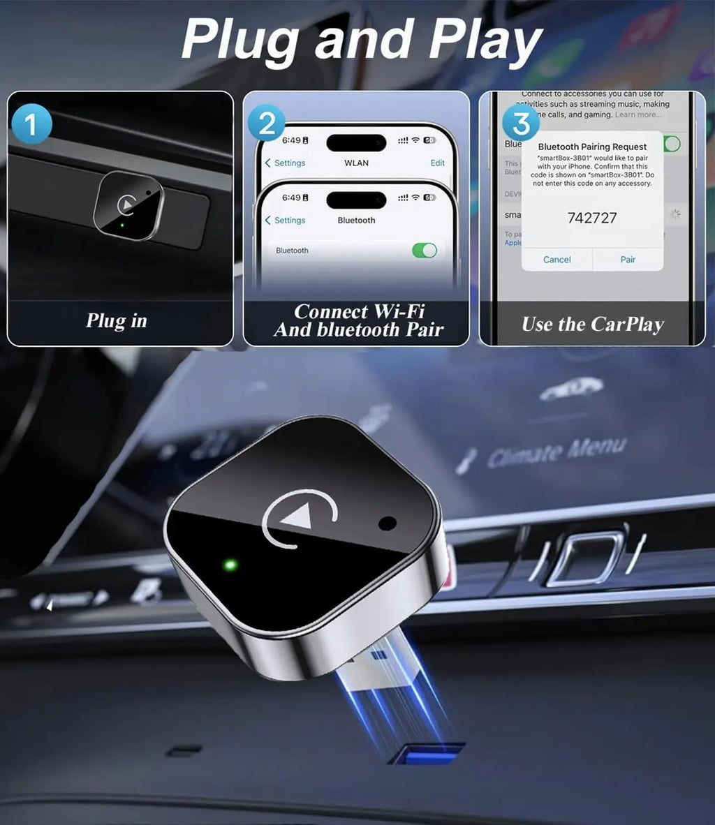 Adaptador Wireless CarPlay & Android Auto
