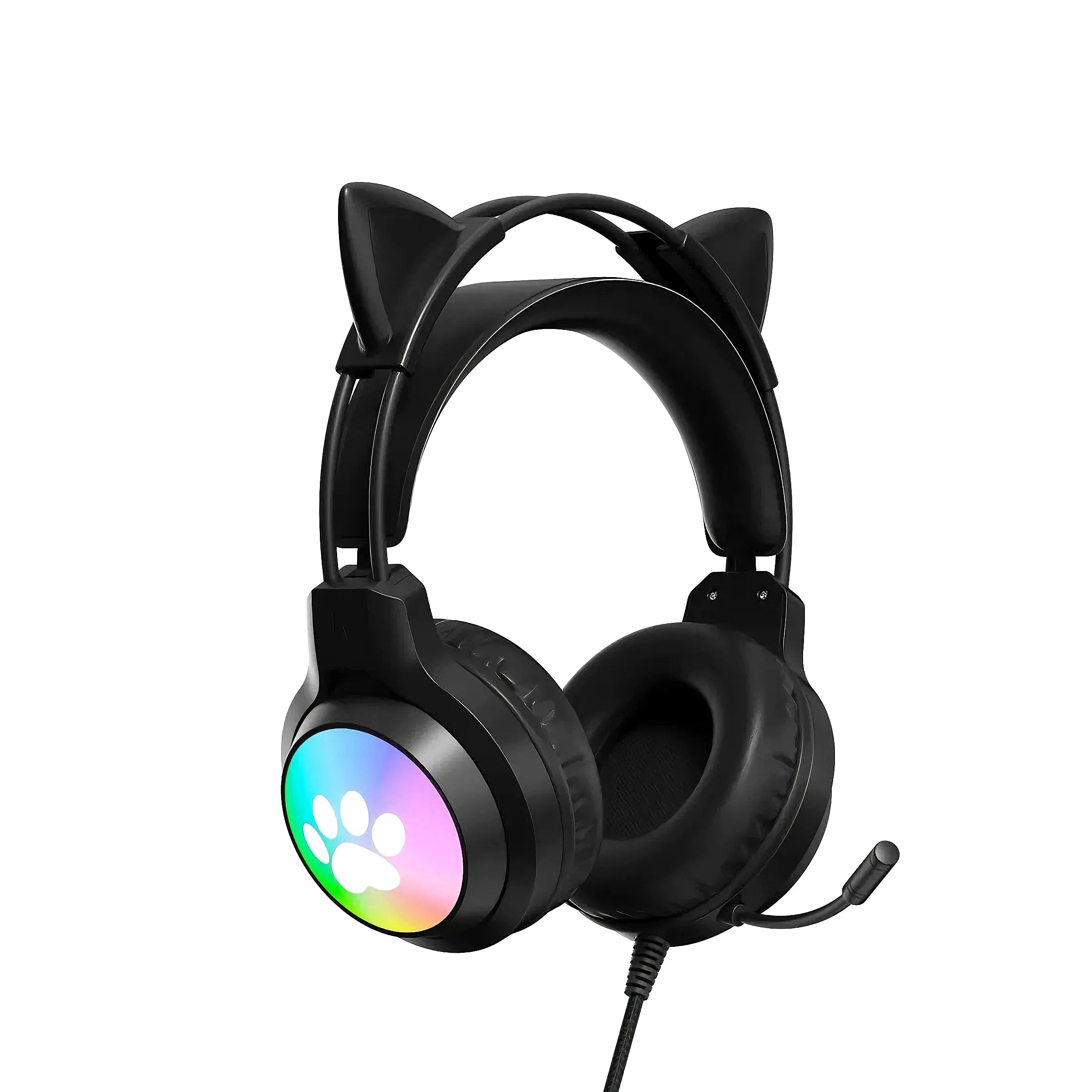 SOYTO Kawaii Cat Ear Audífonos Gamer RGB Color