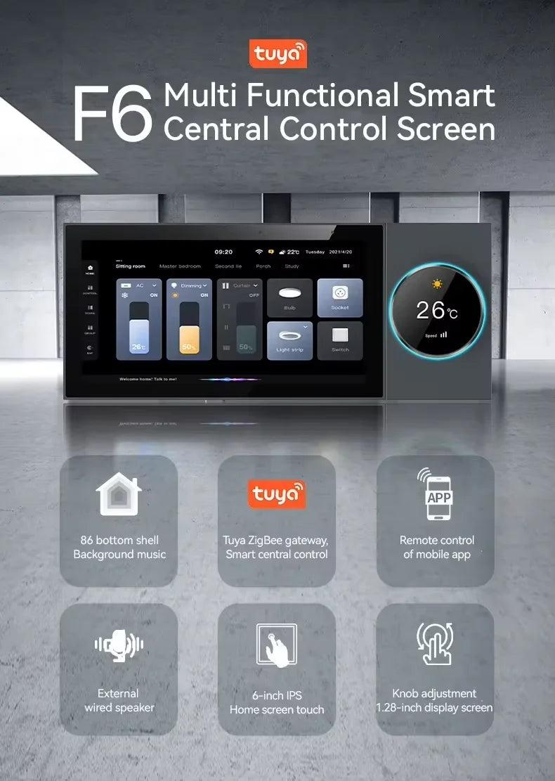 Pantalla Central de Control Inteligente de 6"