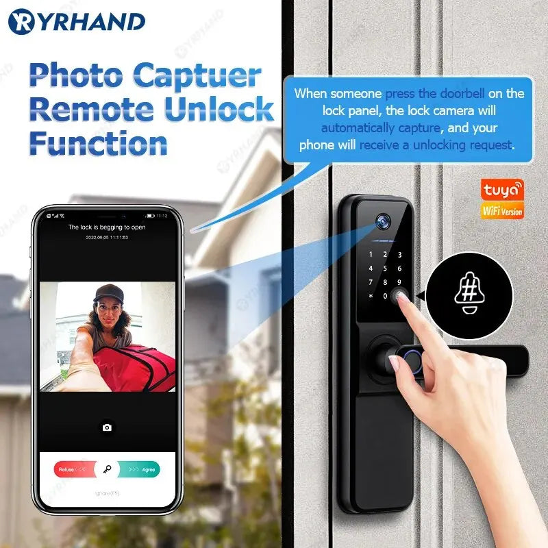 YRHAND H01 Fechadura Eletronica Tuya Wifi Digital Electronic