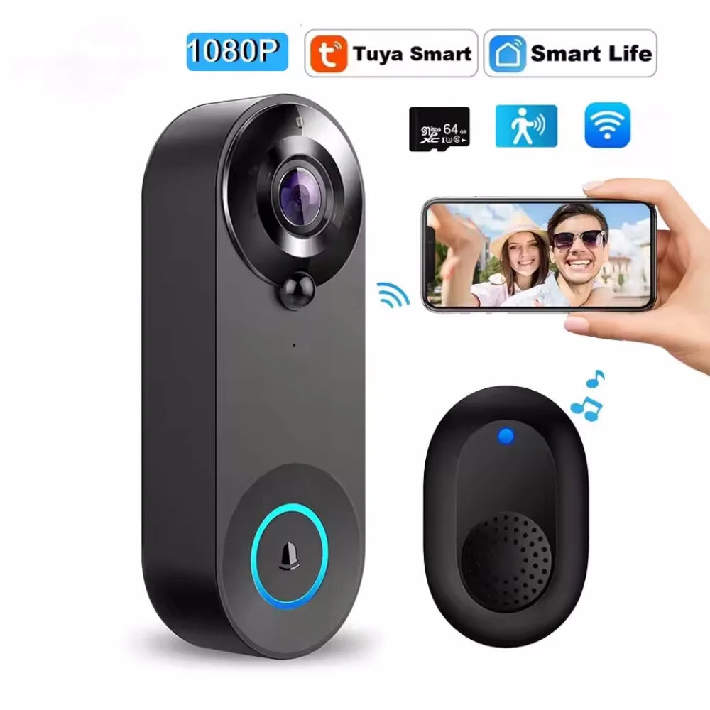 Tuya 1080P Wireless WIFI Doorbell Video Intercom Door