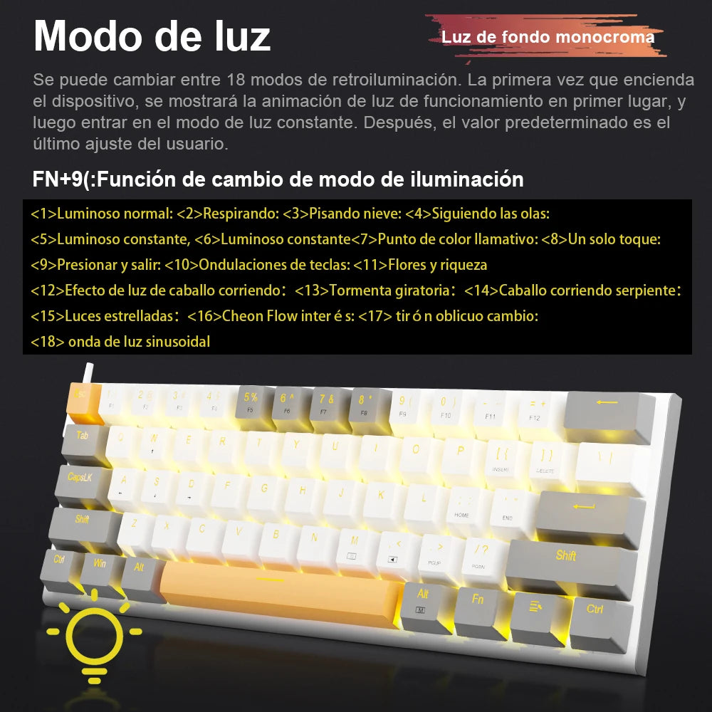 E-YOOSO Z11 USB Wired Teclado Gaming mecanico