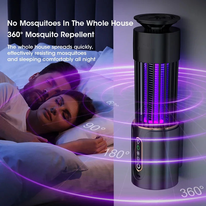 Lámpara mata mosquitos para campamento
