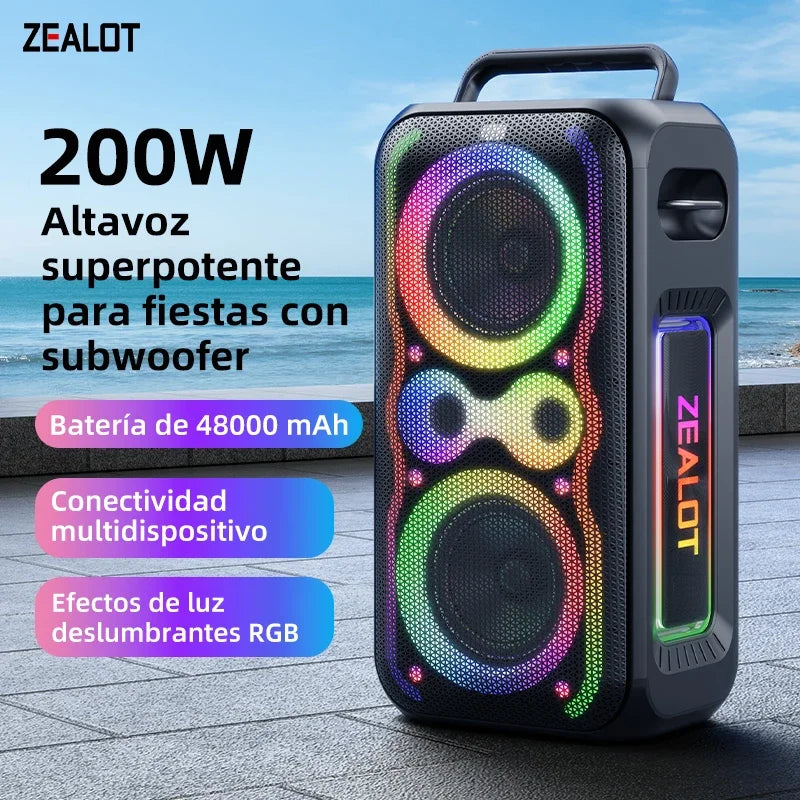 Bocina Home theater MX-ZEALOT-PT21 200W Portable Bluetooth Speaker