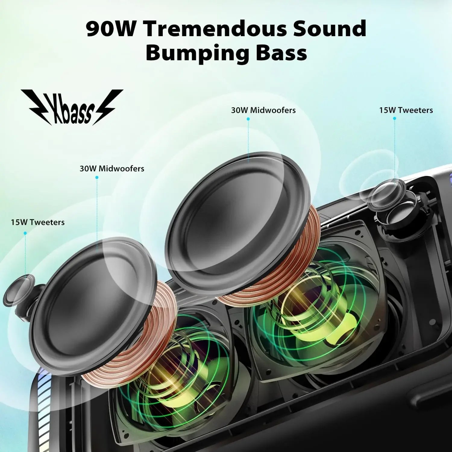 Tribit Portable Bluetooth Speaker 90W StormBox Bocina