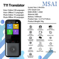 Traductor MSAI T11 138 idiomas para viajes en tiempo real