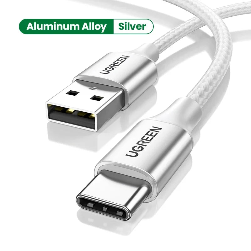 UGREEN Cable USB A a USB‑C 90° 3A Trenzado