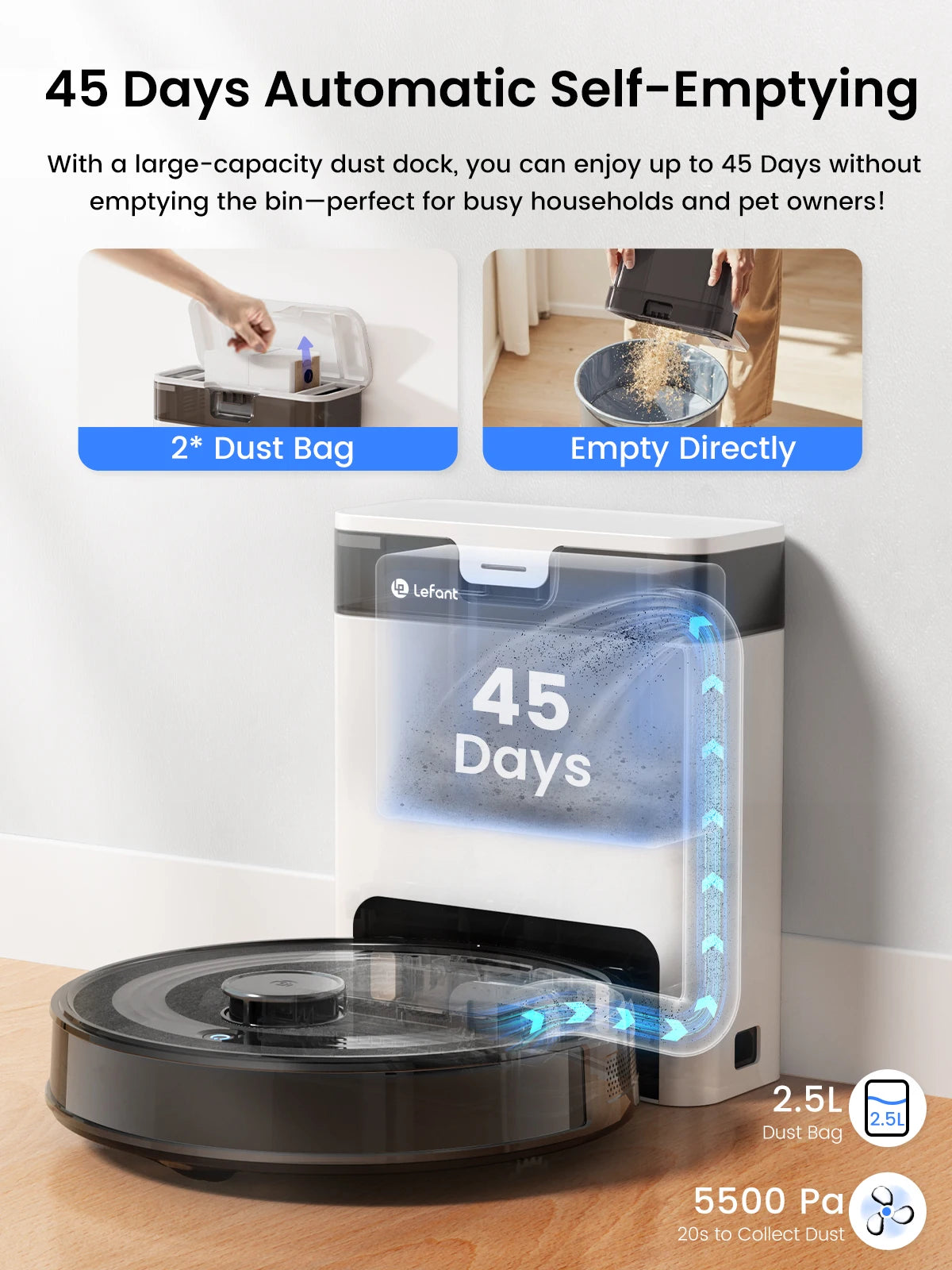 Lefant M2Pro Robot Vacuum Cleaner and Mop