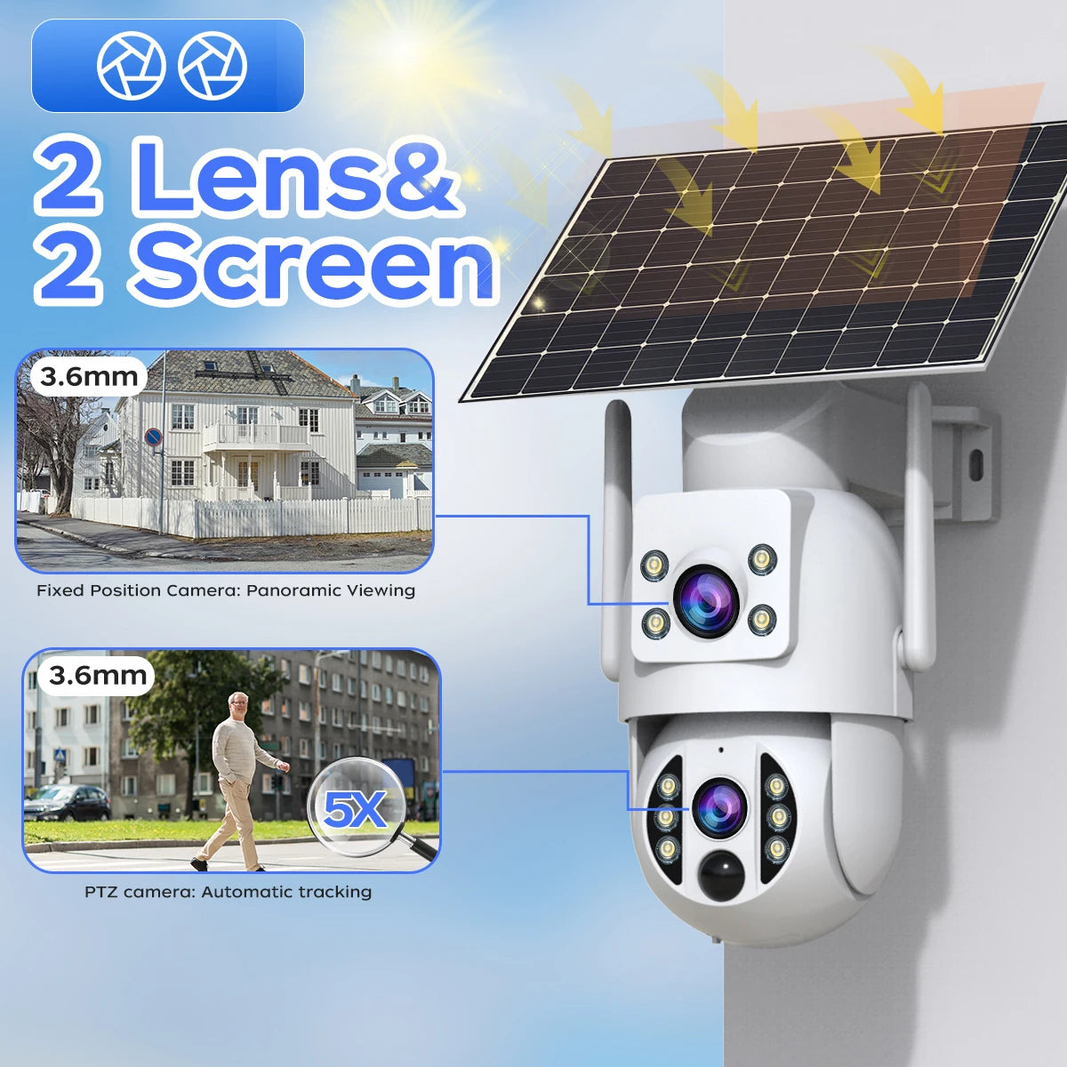 JOOAN 4K Solar Security Camera Wireless Outdoor