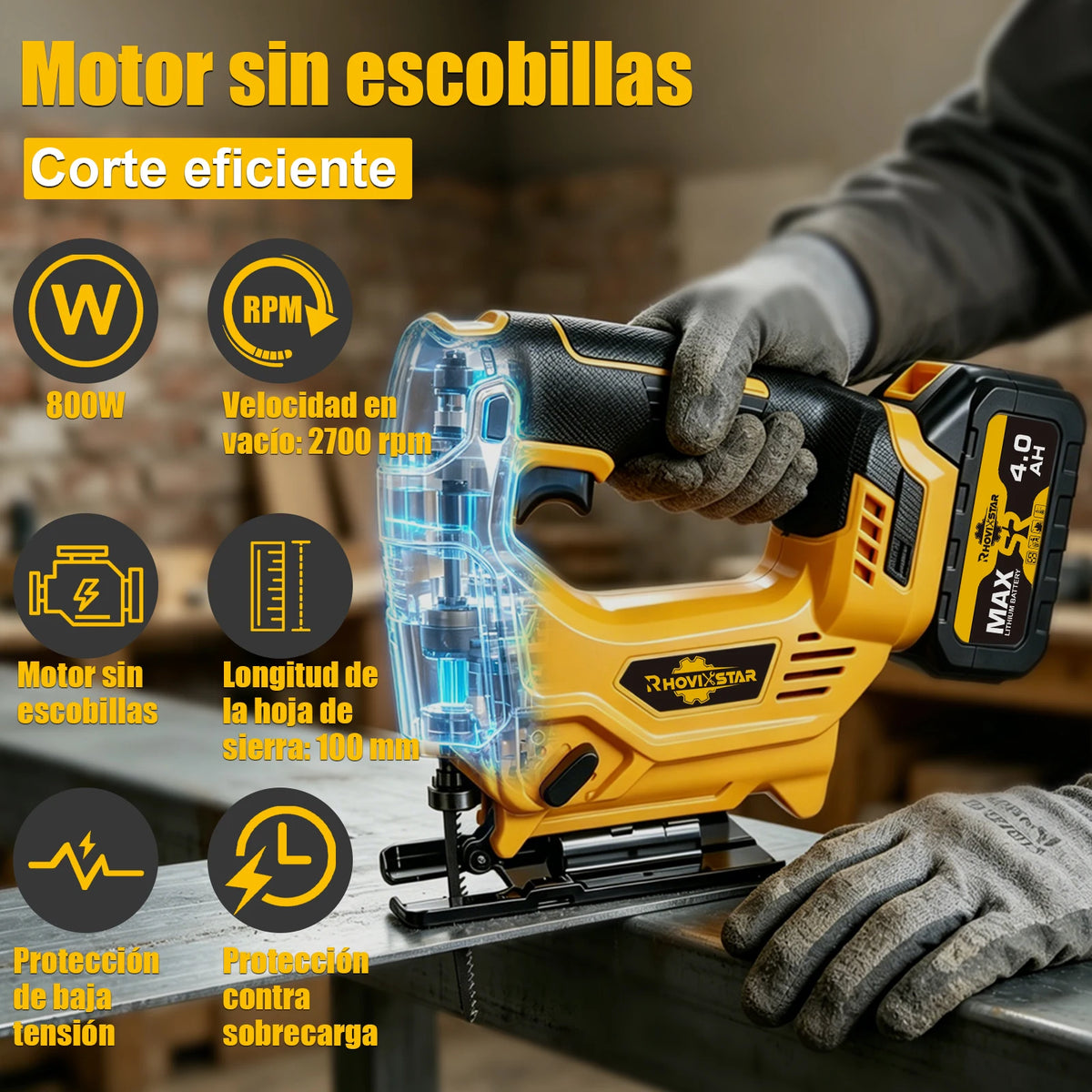 Sierra de Calar Inalámbrica 800W