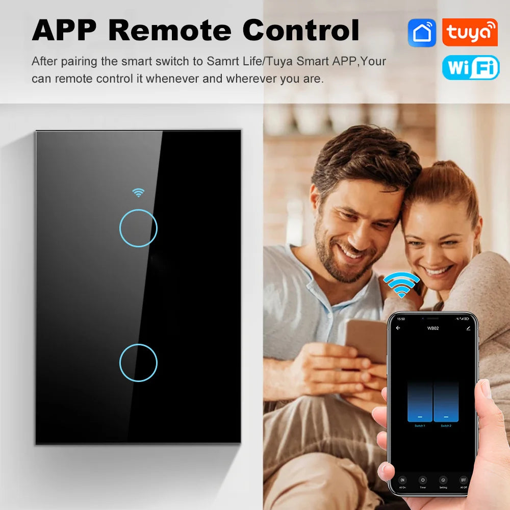 Interrupteur intelligent Tuya WiFi tactile