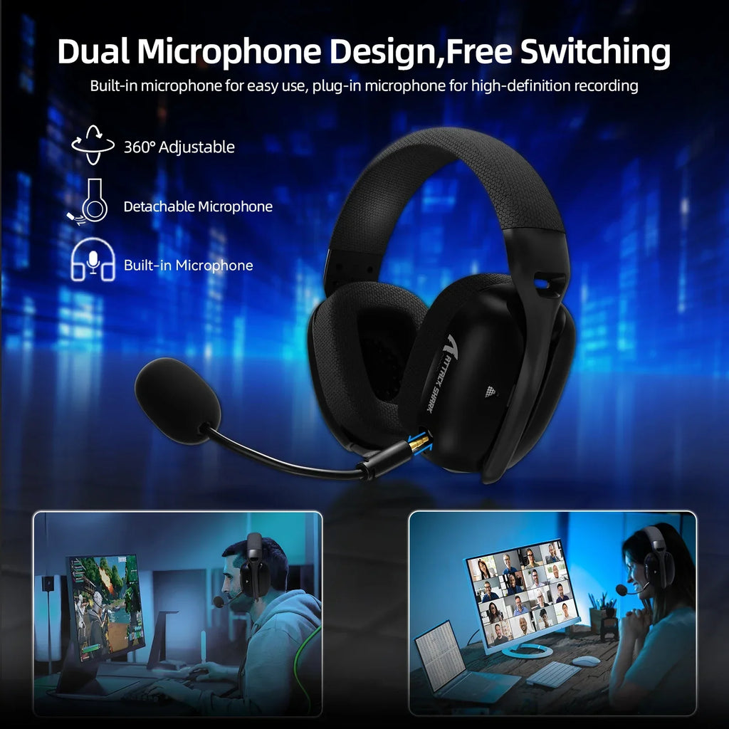 ATTACK SHARK L80PRO Wireless Audífonos Gamer Tri-Mode