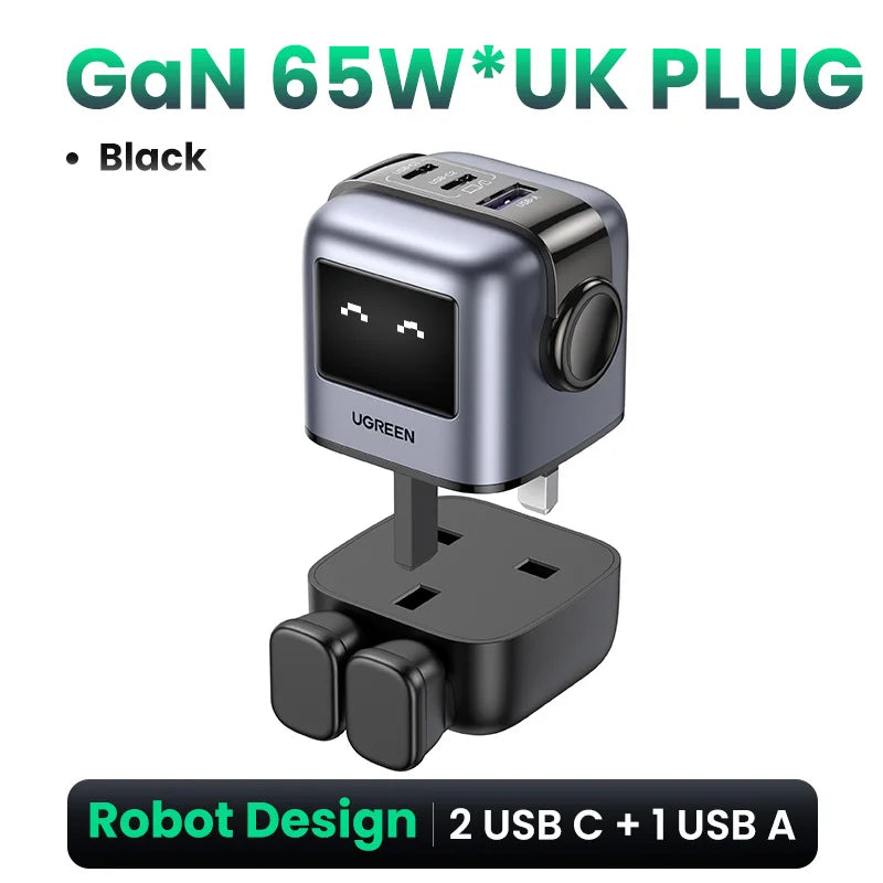 Cargador UGREEN 65W GaN Uno Robot