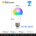 Homekit WiFi E27 Smart Dimmable Bulb RGBCW 110V