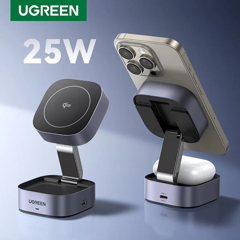UGREEN Qi2 15W Soporte Cargador Inalámbrico Magnético