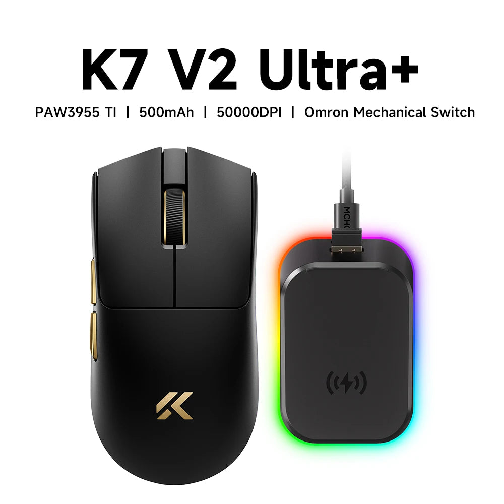 MCHOSE K7 V2 Wireless Gaming Mouse PAW3955 TI