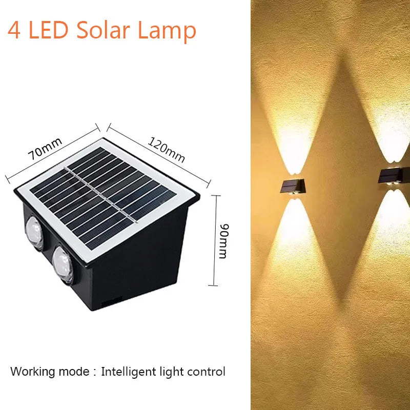 Lámpara LED cálida solar para exterior