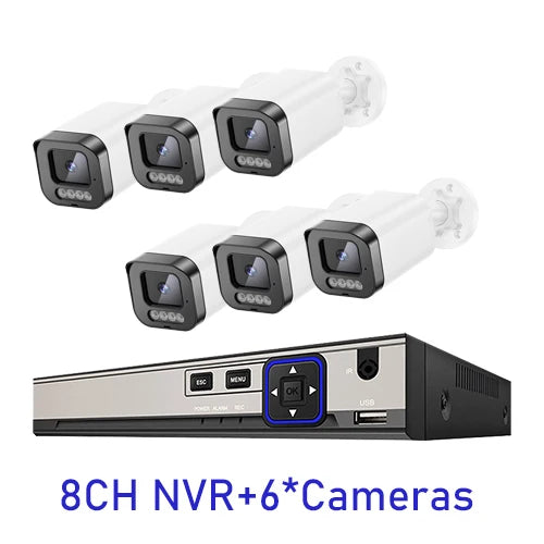 Gadinan Kit Cámara de Seguridad 5MP POE con Audio Bidireccional y NVR 4K