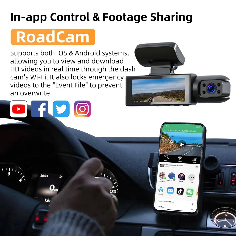Dash Cam para Auto doble camara