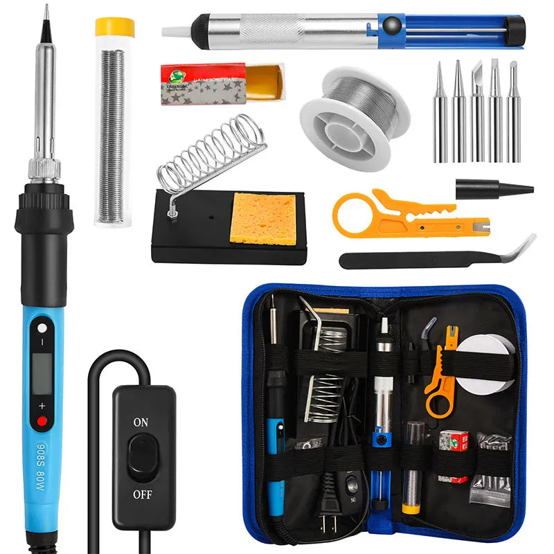 80W Electric Soldering Iron with LCD Display Kit