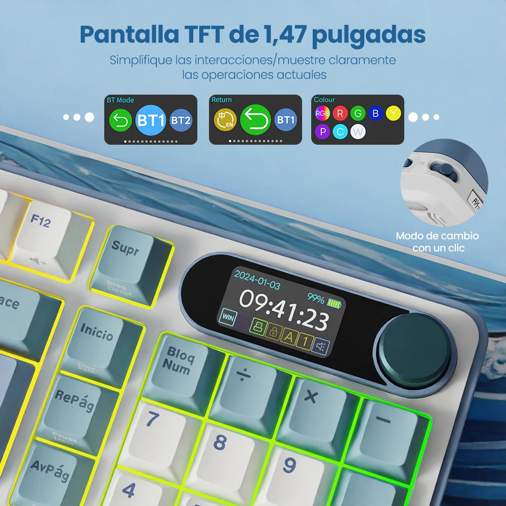 RK S98 ROYAL KLUDGE Top Mount Teclado Mecanico