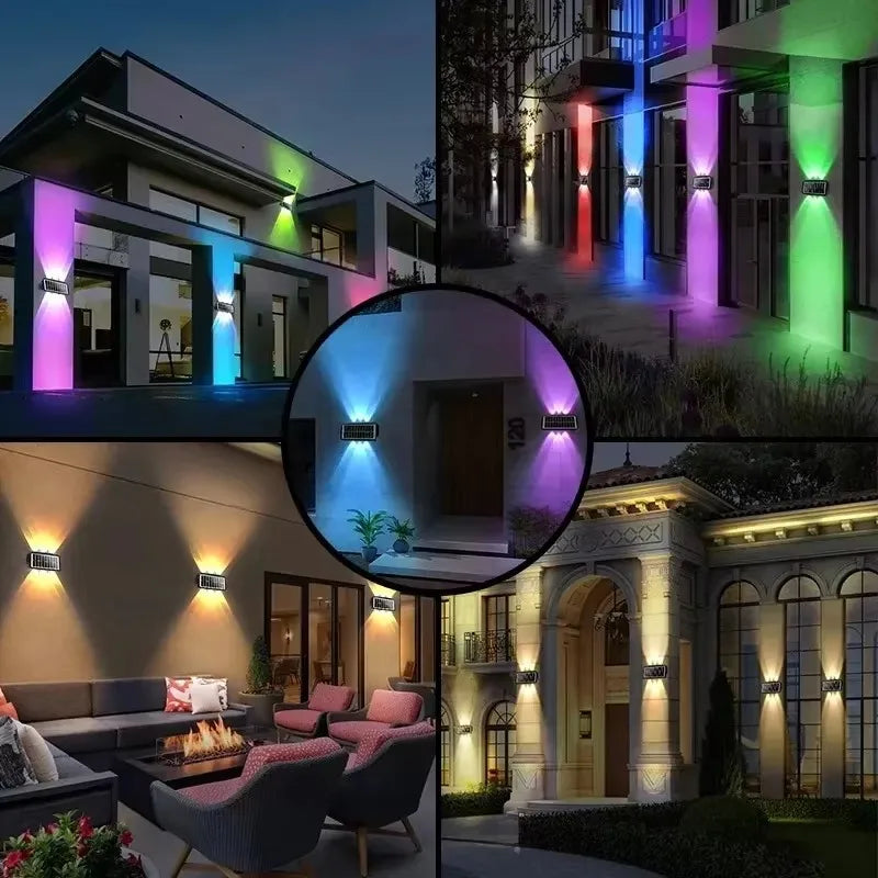 Lámpara Solar de Pared para Exteriores con Luz LED