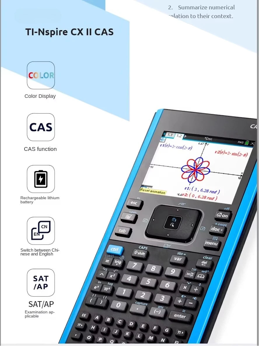 Calculadora gráfica TI-Nspire CXII con pantalla a color