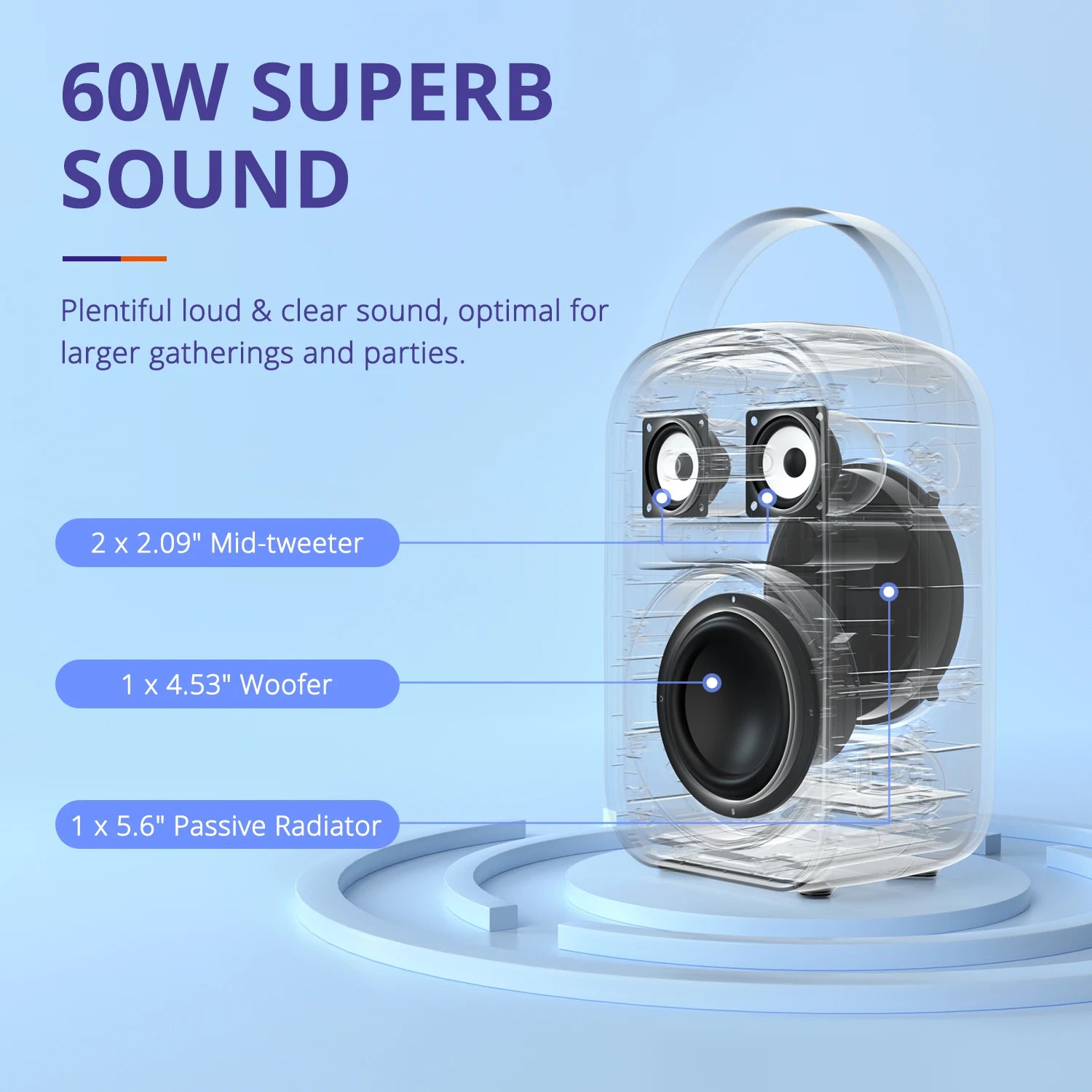 Bocina Tronsmart Halo 110 Speaker 60W Bluetooth Karaoke